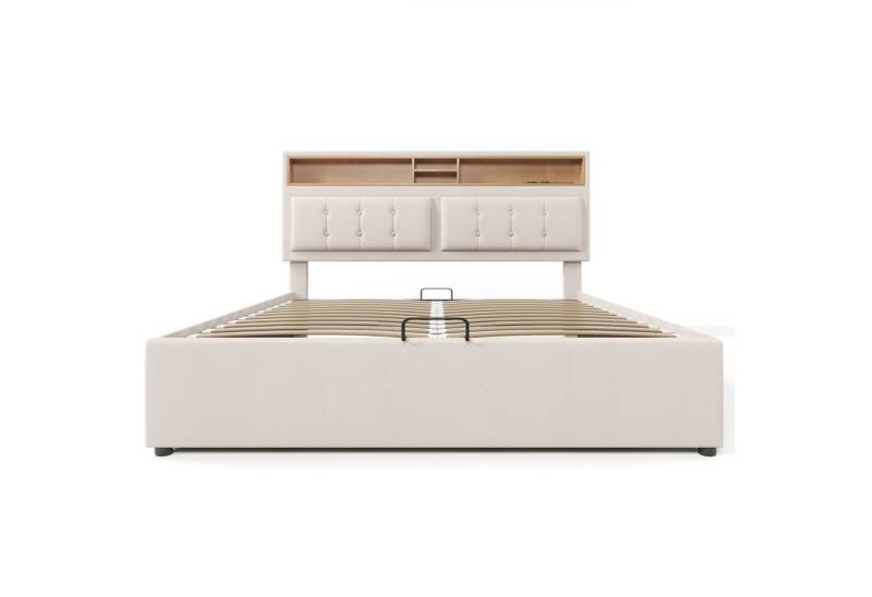 Gotagee Polsterbett Doppelbett Stauraumbett Jugendbett Multifunktionsbett Flaches Bett, USB C Steckdose Ladefunktion Gotagee Polsterbett Doppelbett Stauraumbett Jugendbett Multifunktionsbett Flaches Bett, USB C Steckdose Ladefunktion von Gotagee