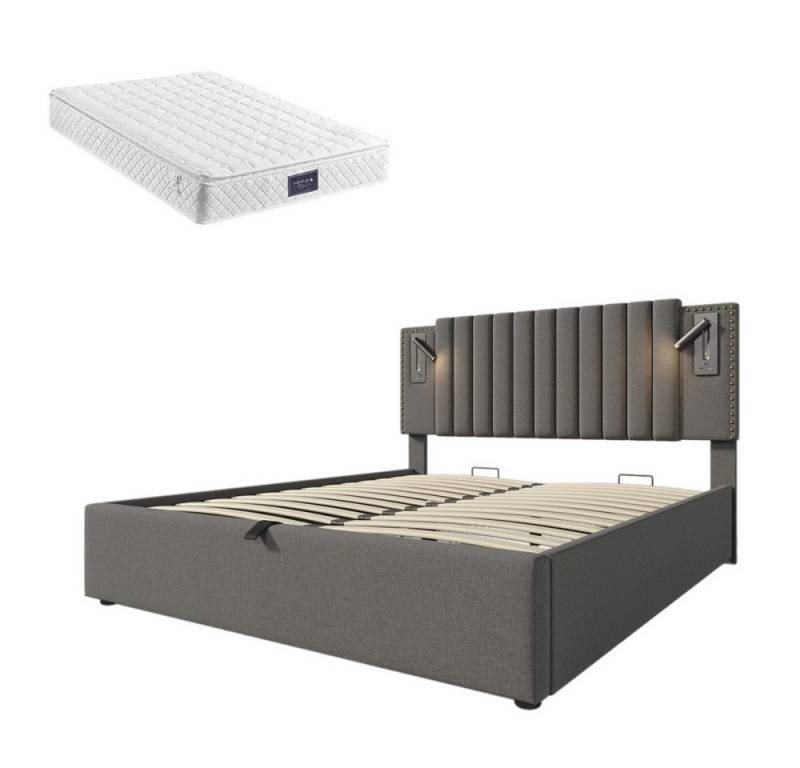 Gotagee Polsterbett Gästebett 160x200cm Doppelbett Mit Matratze Jugendbett Erwachsenenbett von Gotagee