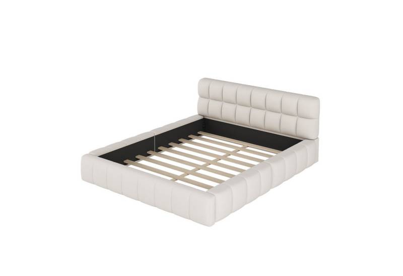 Gotagee Polsterbett Jugendbett 140x200cm Doppelbett Leinen Gästebett Einzelbett Flachbett, mit Polsterumrandung und weicher Rückenlehne Gotagee Polsterbett Jugendbett 140x200cm Doppelbett Leinen Gästebett Einzelbett Flachbett, mit Polsterumrandung und weicher Rückenlehne von Gotagee