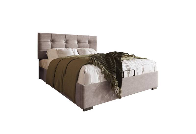 Gotagee Polsterbett Kopfteil flaches mit Stauraum Verstellbares Einzelbett Bett Samt Bett von Gotagee