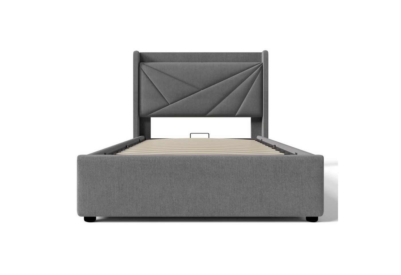 Gotagee Polsterbett Einzelbett Stauraumbett Jugendbett Multifunktionsbett Flaches Bett, mit USB Typ C Ladefunktion von Gotagee