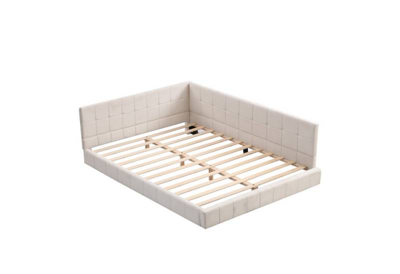 Gotagee Polsterbett Schlafsofa 140x200cm Multifunktionsbett Doppelbett Samt flaches Bett, hautsympathischem Samtstoff von Gotagee