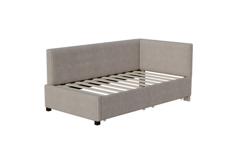 Gotagee Polsterbett Schlafsofa 90x200cm Multifunktionsbett Einzelbett Jugendbett Gästebett, hautfreundlicher Samtstoff von Gotagee