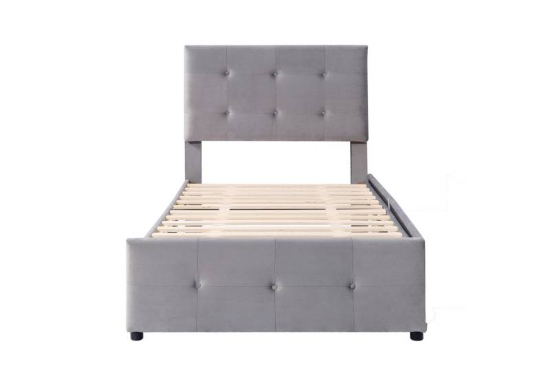 Gotagee Polsterbett zwei Schubladen Samtstoff Einzelbett Jugendbett Gästebett Gotagee Polsterbett zwei Schubladen Samtstoff Einzelbett Jugendbett Gästebett von Gotagee