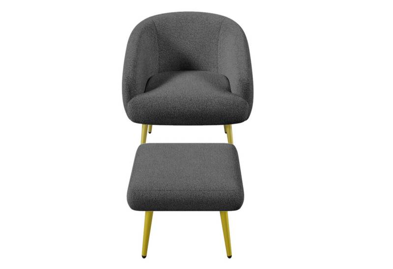 Gotagee Polsterstuhl Wohnzimmersessel Freizeitstuhl mit Fußhocker Stuhl Schlafzimmer Sessel von Gotagee