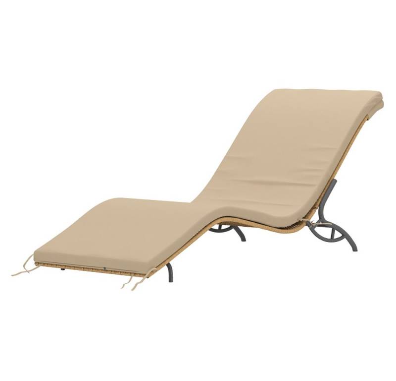 Gotagee Rattanstuhl Polyrattan Gartenliege 166x63x76cm wetterfest UV-beständig mit Kissen, für Garten Balkon Outdoor . von Gotagee