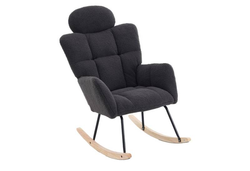 Gotagee Schaukelstuhl Teddystoff Loungesessel Sessel Wohnzimmerstuhl getuftet Freizeitstuhl von Gotagee