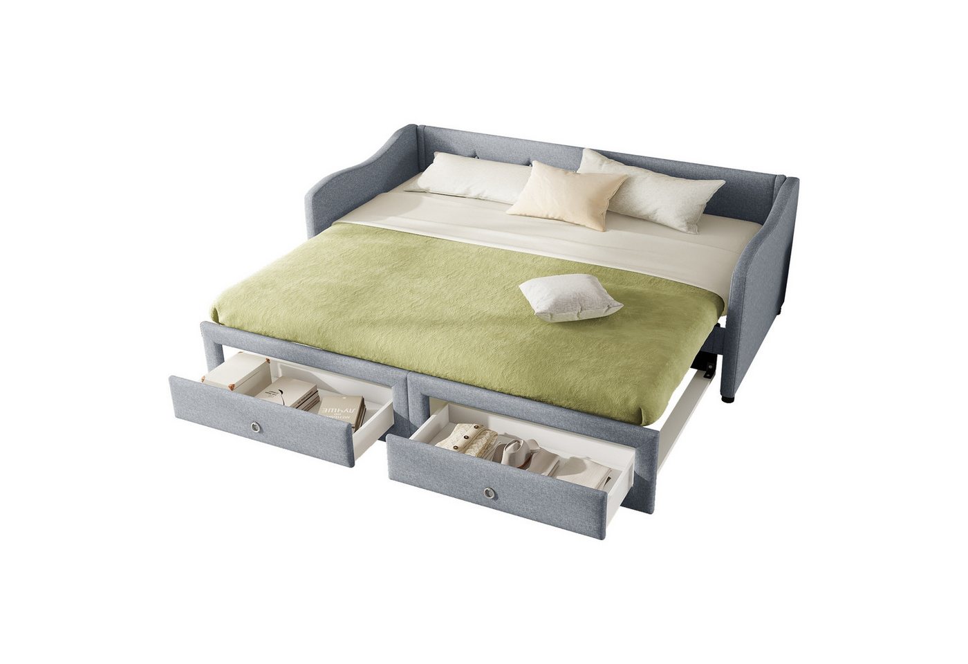 Gotagee Schlafsofa Einzelbett Gästebett Daybett 90x200cm Tagesbett mit Ausziehbett, Schlafsofa mit zwei Schubkästen Gotagee Schlafsofa Einzelbett Gästebett Daybett 90x200cm Tagesbett mit Ausziehbett, Schlafsofa mit zwei Schubkästen von Gotagee