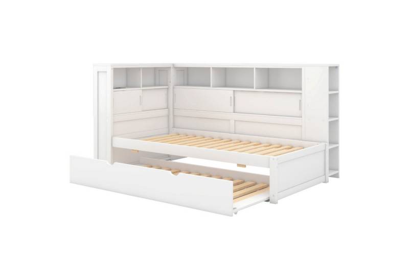 Gotagee Schlafsofa Einzelbett Jugendbett Daybett Tagesbett mit Ausziehbett Staufach USB von Gotagee