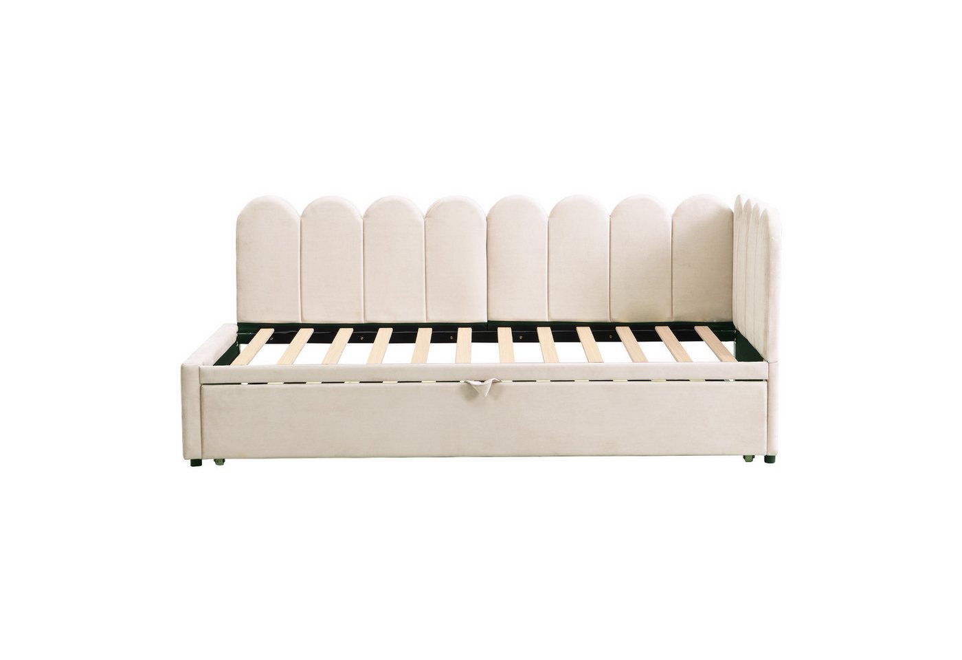Gotagee Schlafsofa L-Form Schlafsofa 90/180x200 cm Samtbeige 2-in-1 Multifunktion, als Kinder- oder Gästebett. Gotagee Schlafsofa L-Form Schlafsofa 90/180x200 cm Samtbeige 2-in-1 Multifunktion, als Kinder- oder Gästebett. von Gotagee