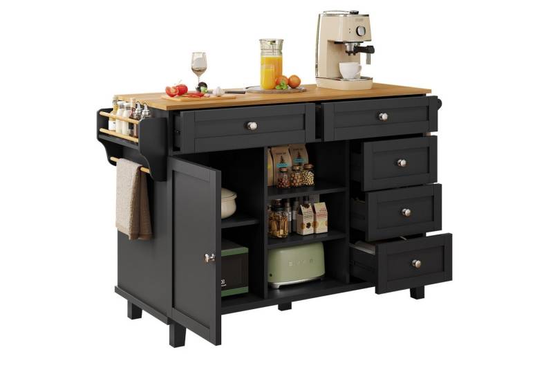 Gotagee Servierwagen Aufbewahrungsschrank Speisewagen Anrichte einfacher Sideboard, Schubladen-Aufbewahrungsschrank-Kombination von Gotagee