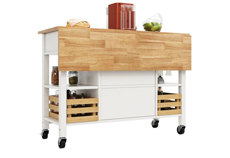 Gotagee Servierwagen Küchenschrank Kücheninsel ausziehbarer Arbeitsplatte Beistellschrank von Gotagee