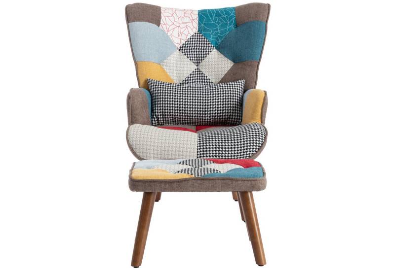 Gotagee Sessel Loungesessel 4-Fußstuhl Farbblock-Freizeitstuhl Wohnzimmer von Gotagee