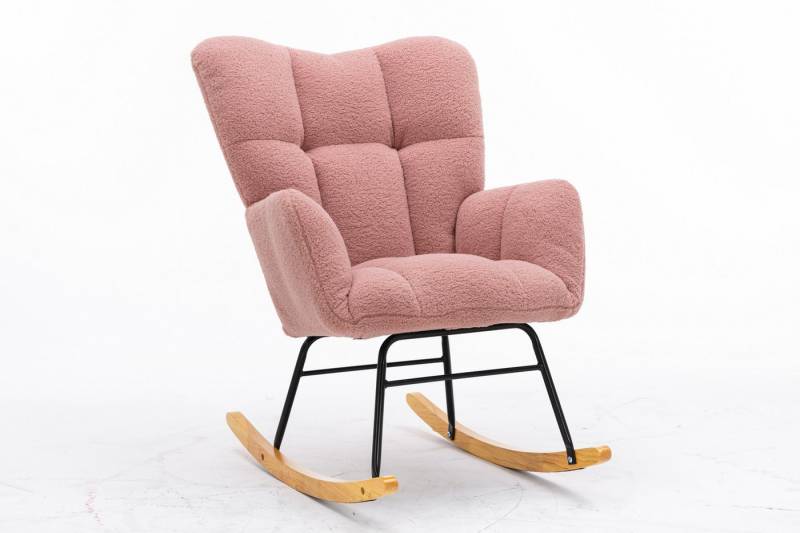 Gotagee Sessel Teddystoff Schlafzimmerstuhl gepolsterter Schaukelstuhl Lounge-Sessel von Gotagee