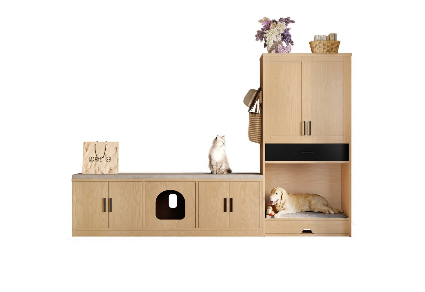 Gotagee Sideboard 2-in-1 Haustiermöbel-Set Multifunktionale Schrankbank Schuhschrank Gotagee Sideboard 2-in-1 Haustiermöbel-Set Multifunktionale Schrankbank Schuhschrank von Gotagee