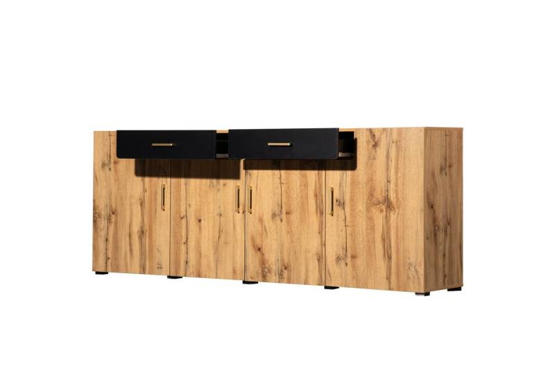Gotagee Sideboard Anrichte Küchenschrank 2 Schubkästen Kommode Aufbewahrungsschrank von Gotagee