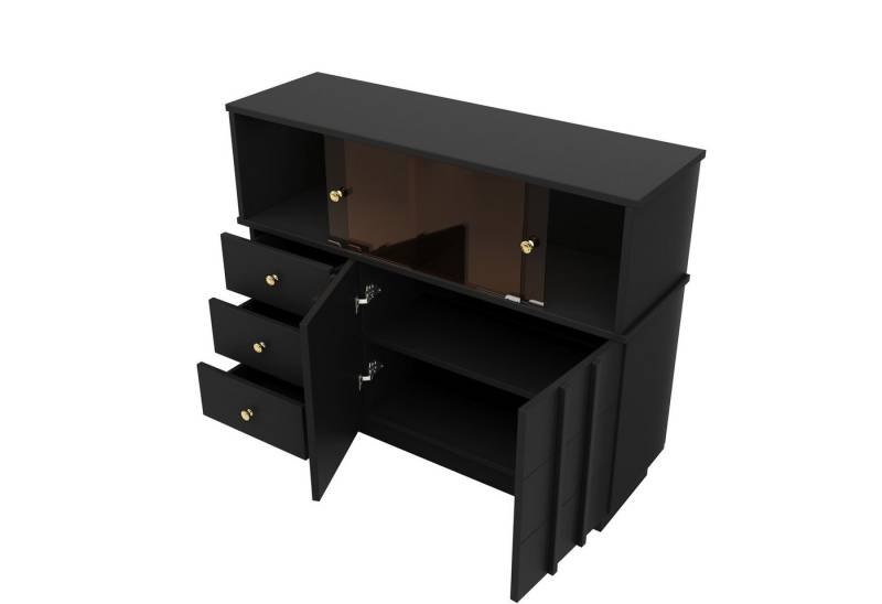 Gotagee Sideboard Aufbewahrungsschrank Küchenschrank Buffetschrank Wohnzimmer Esszimmer von Gotagee