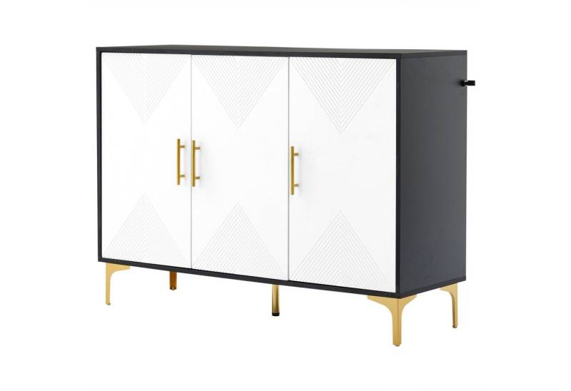 Gotagee Sideboard Bohemian Wohnzimmerschrank Schließfächer Beistellschrank Anrichte, geeignet für Schlafzimmer, Wohnzimmer und Esszimmer von Gotagee
