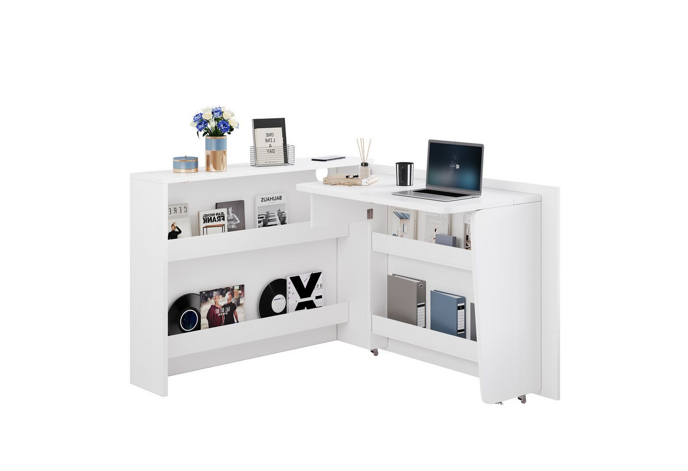 Gotagee Sideboard Faltbarer Schreibtisch 2-in-1 Wohnzimmerschrank Klapptisch Esstisch Gotagee Sideboard Faltbarer Schreibtisch 2-in-1 Wohnzimmerschrank Klapptisch Esstisch von Gotagee