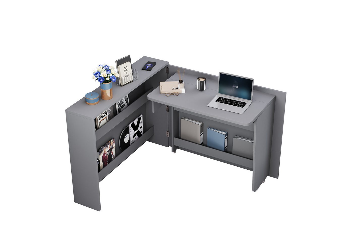Gotagee Sideboard Faltbarer Schreibtisch 2-in-1 Wohnzimmerschrank Klapptisch Esstisch Gotagee Sideboard Faltbarer Schreibtisch 2-in-1 Wohnzimmerschrank Klapptisch Esstisch von Gotagee