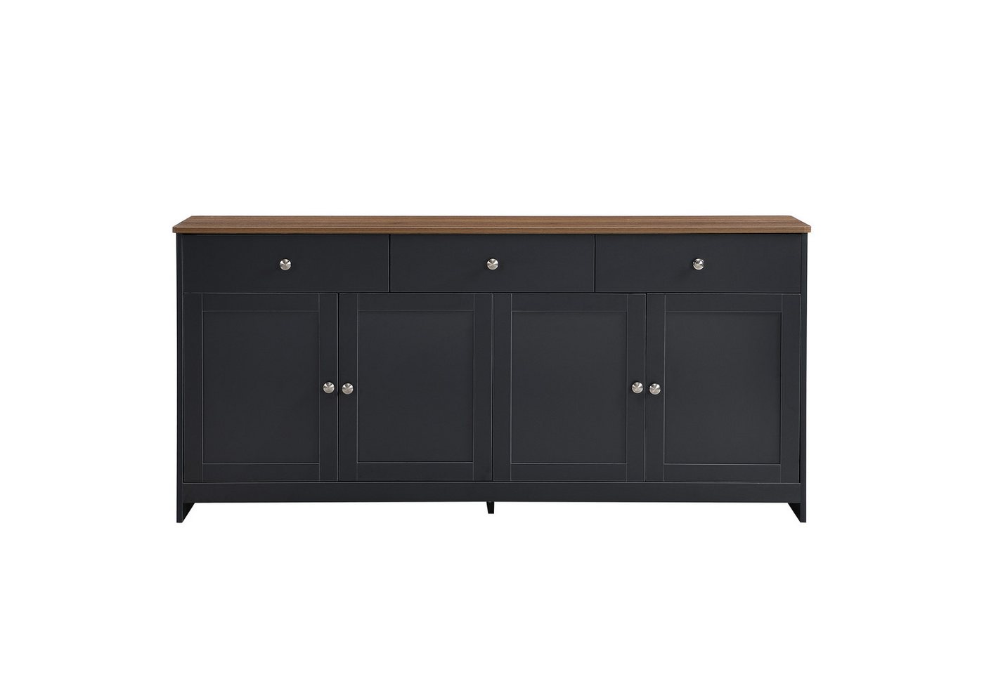 Gotagee Sideboard Holzmaserung vier Türen Kommode Wohnzimmerschrank 160x37x75 cm Gotagee Sideboard Holzmaserung vier Türen Kommode Wohnzimmerschrank 160x37x75 cm von Gotagee