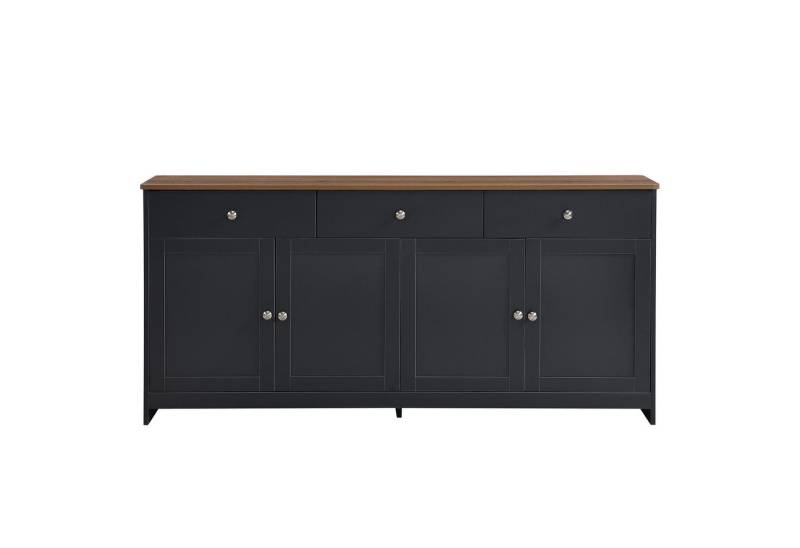 Gotagee Sideboard Holzmaserung vier Türen Kommode Wohnzimmerschrank 160x37x75 cm Gotagee Sideboard Holzmaserung vier Türen Kommode Wohnzimmerschrank 160x37x75 cm von Gotagee