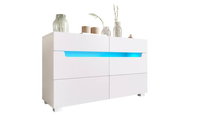 Gotagee Sideboard Kommode Mehrzweckschrank Beistellschrank mit LED Wohnzimmerschrank von Gotagee