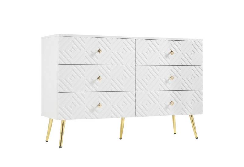 Gotagee Sideboard Kommode Schließfächer 120x40x80cm Wohnzimmerschrank Modern Anrichte, Perfekt für Schlafzimmer & Wohnzimmer von Gotagee