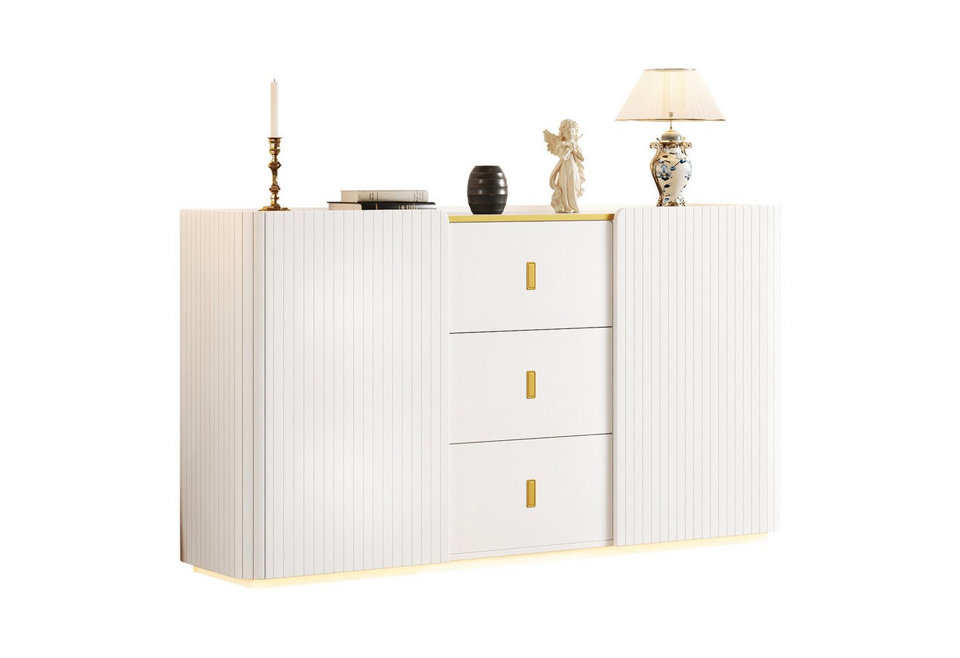 Gotagee Sideboard LED Kommode Highboard Breite 150cm Anrichte Wohnzimmerschrank modern von Gotagee