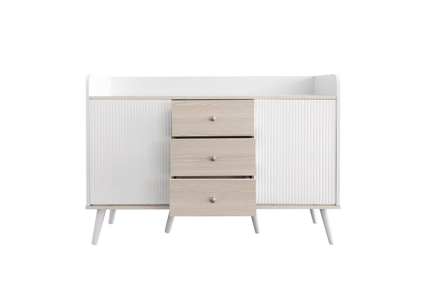 Gotagee Sideboard Modern Sideboard mit 3 Schubladen Stauraumregalen Schrank Schließfach von Gotagee