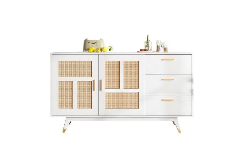 Gotagee Sideboard Rattan Schrank Kommode Anrichte Multifunktionaler Wohnzimmerschrank von Gotagee