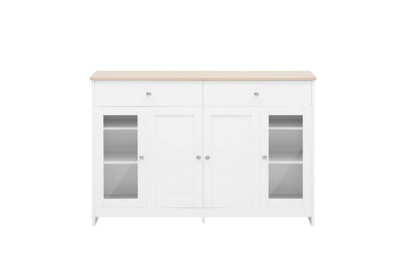 Gotagee Sideboard Beistellschrank Schließfach Wohnzimmerschrank Schublade 120x37x80cm Gotagee Sideboard Beistellschrank Schließfach Wohnzimmerschrank Schublade 120x37x80cm von Gotagee
