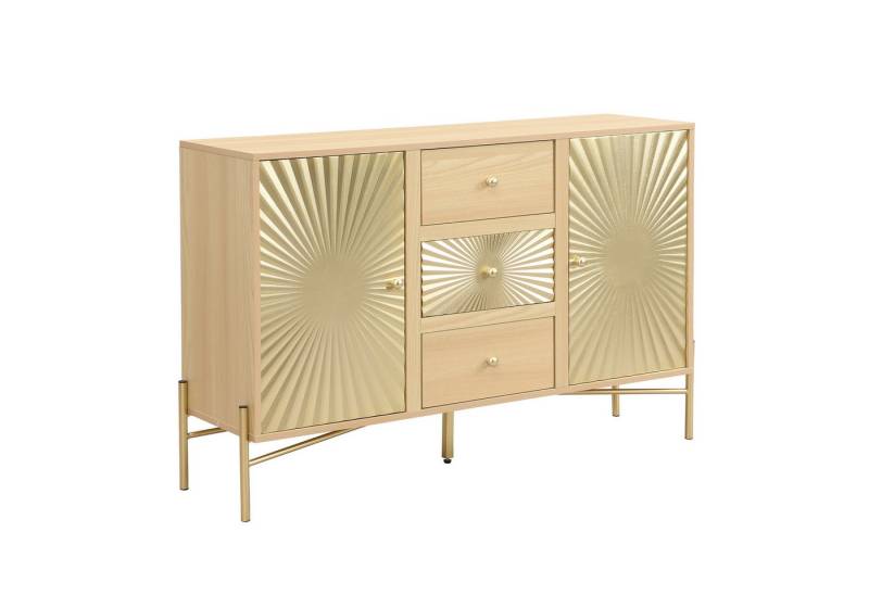 Gotagee Sideboard Sonnstrahlen-Design Schrank Buffet Beistellschrank Standschrank von Gotagee