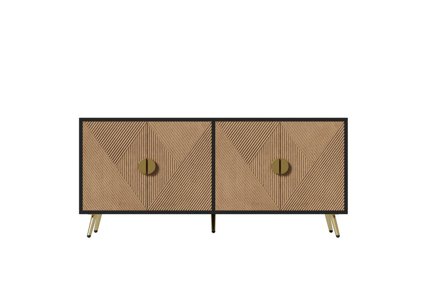 Gotagee Sideboard Vier Türen Goldene Griffe und Tischbeine Wohnzimmer Schlafzimmer Gotagee Sideboard Vier Türen Goldene Griffe und Tischbeine Wohnzimmer Schlafzimmer von Gotagee