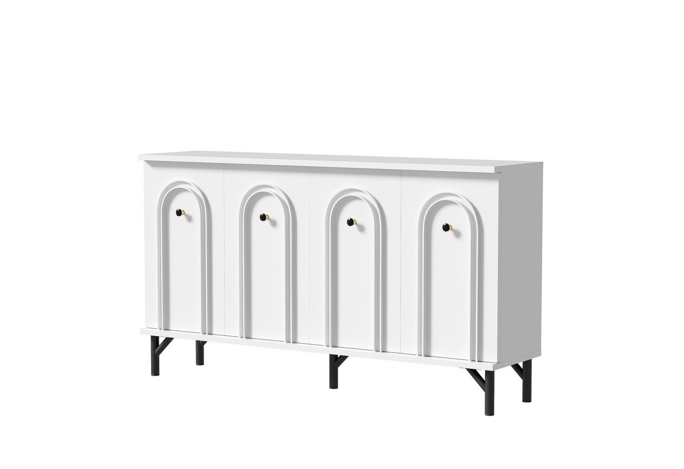 Gotagee Sideboard Wohnzimmerschränke 4-türiges Lagerschränke Anrichte Beistellschrank, Vielseitiger Stauraum für Wohnzimmer, Esszimmer und Flur Gotagee Sideboard Wohnzimmerschränke 4-türiges Lagerschränke Anrichte Beistellschrank, Vielseitiger Stauraum für Wohnzimmer, Esszimmer und Flur von Gotagee