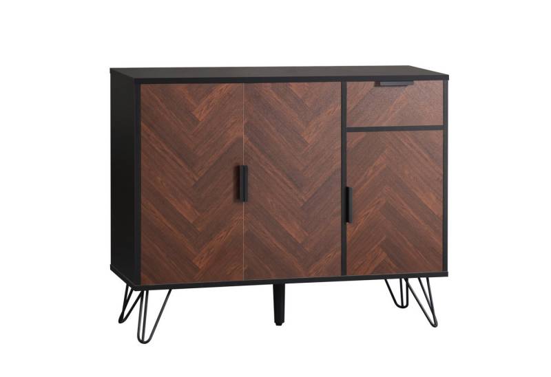 Gotagee Sideboard Wohnzimmerschrank Schließfächer Holzoptik Anrichte Beistellschrank von Gotagee