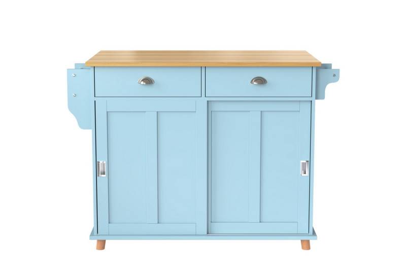 Gotagee Sideboard klappbare Arbeitsplatte mit Stauraumtüren Rollen Küchen Esszimmer von Gotagee