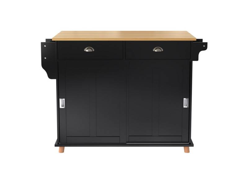 Gotagee Sideboard klappbare Arbeitsplatte mit Stauraumtüren Rollen Küchen Esszimmer von Gotagee