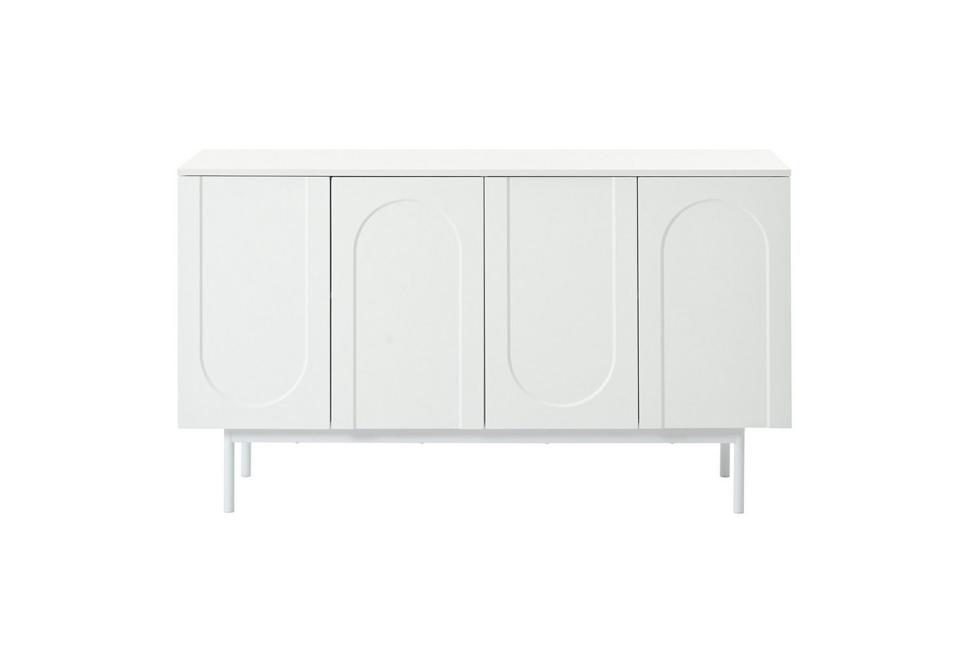 Gotagee Sideboard reinweißes mit 4 Türen im Bogenmuster für Esszimmer und Wohnzimmer Gotagee Sideboard reinweißes mit 4 Türen im Bogenmuster für Esszimmer und Wohnzimmer von Gotagee