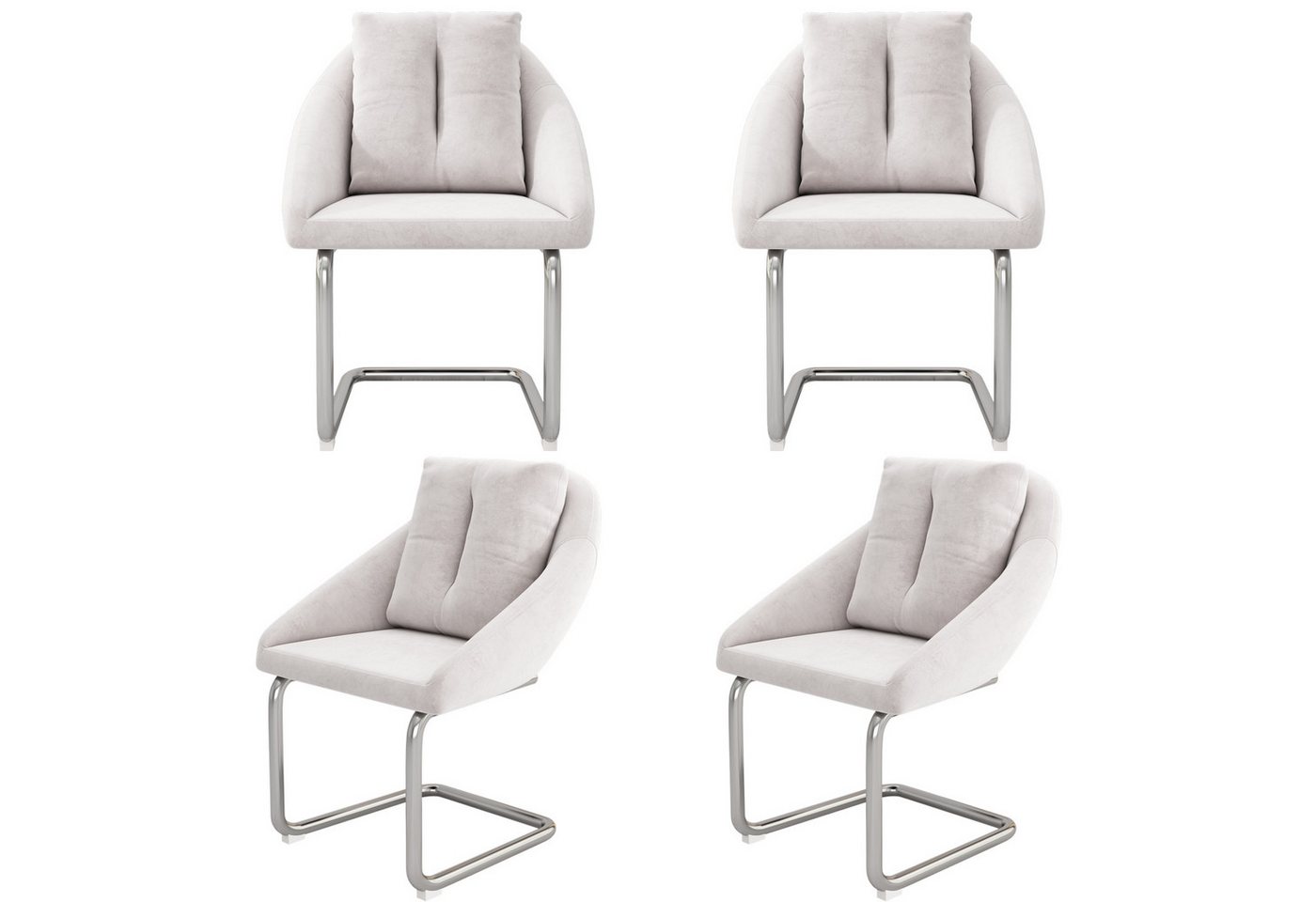 Gotagee Sitzgruppe Barhocker Esszimmerstuhl-Set Loungesessel mit Kissen Bürostuhl-Set, gewölbte Stützbeine von Gotagee