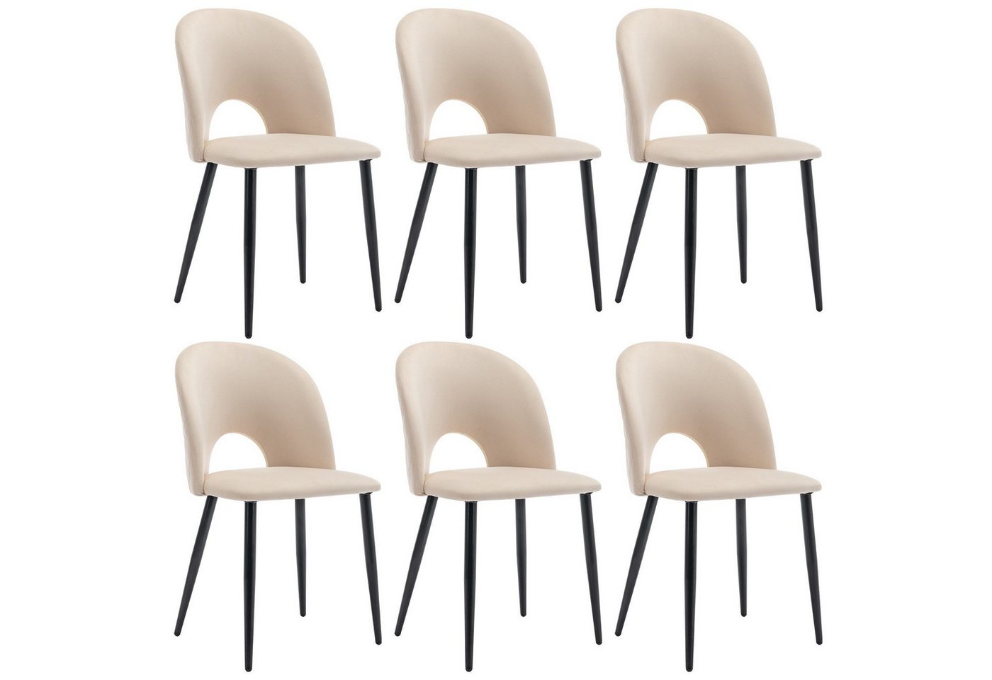 Gotagee Sitzgruppe Esszimmerstuhl Polsterstuhl Stuhl mit Rückenlehne Beige Sitzfläche Gotagee Sitzgruppe Esszimmerstuhl Polsterstuhl Stuhl mit Rückenlehne Beige Sitzfläche von Gotagee