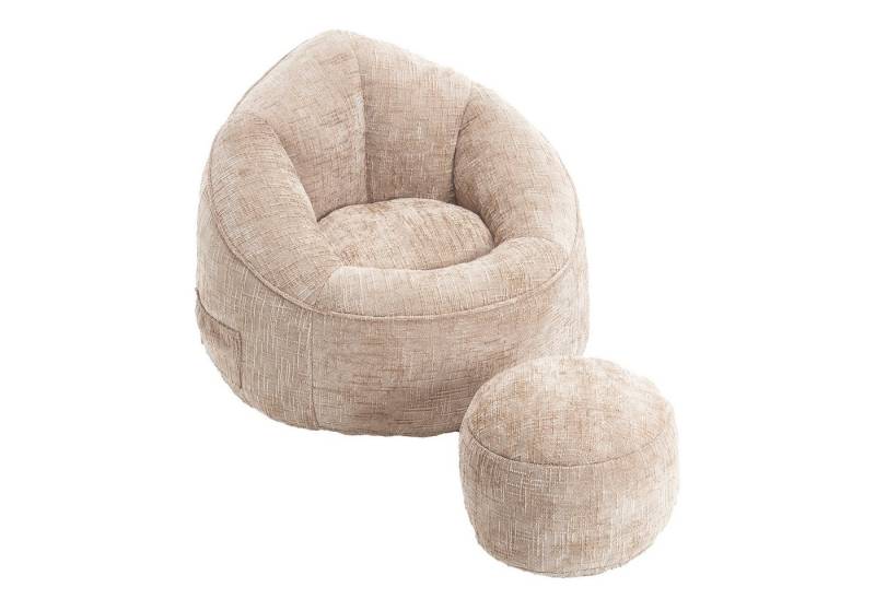 Gotagee Sitzsack Gepolstertes Sofa Lazy Sofa mit Fußhocker Einzelsofa Loungesessel von Gotagee