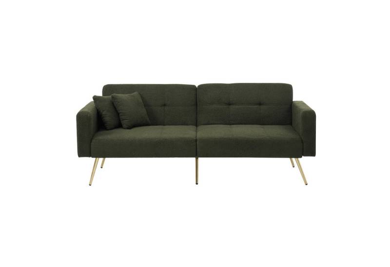 Gotagee Sofa Schlafsofa mit Bettfunktion mit Kissen goldenen Beinen von Gotagee