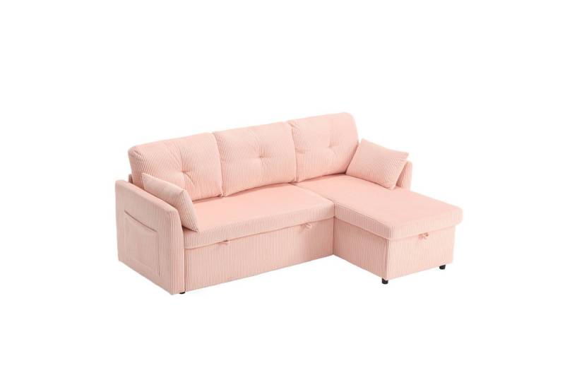 Gotagee Sofa Schlafsofa mit Stauraum und Ausziehbett Anbausofa L-förmiges Ecksofa von Gotagee