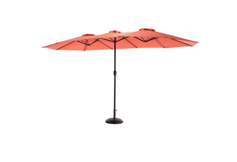 Gotagee Sonnenschirm Doppelseitiger Gartenschirm für den Außenbereich mit Kurbel 14.8 Fuß, Praktisches Kurbel-Ein-/Aus-System, Plane aus 100 % Polyester von Gotagee