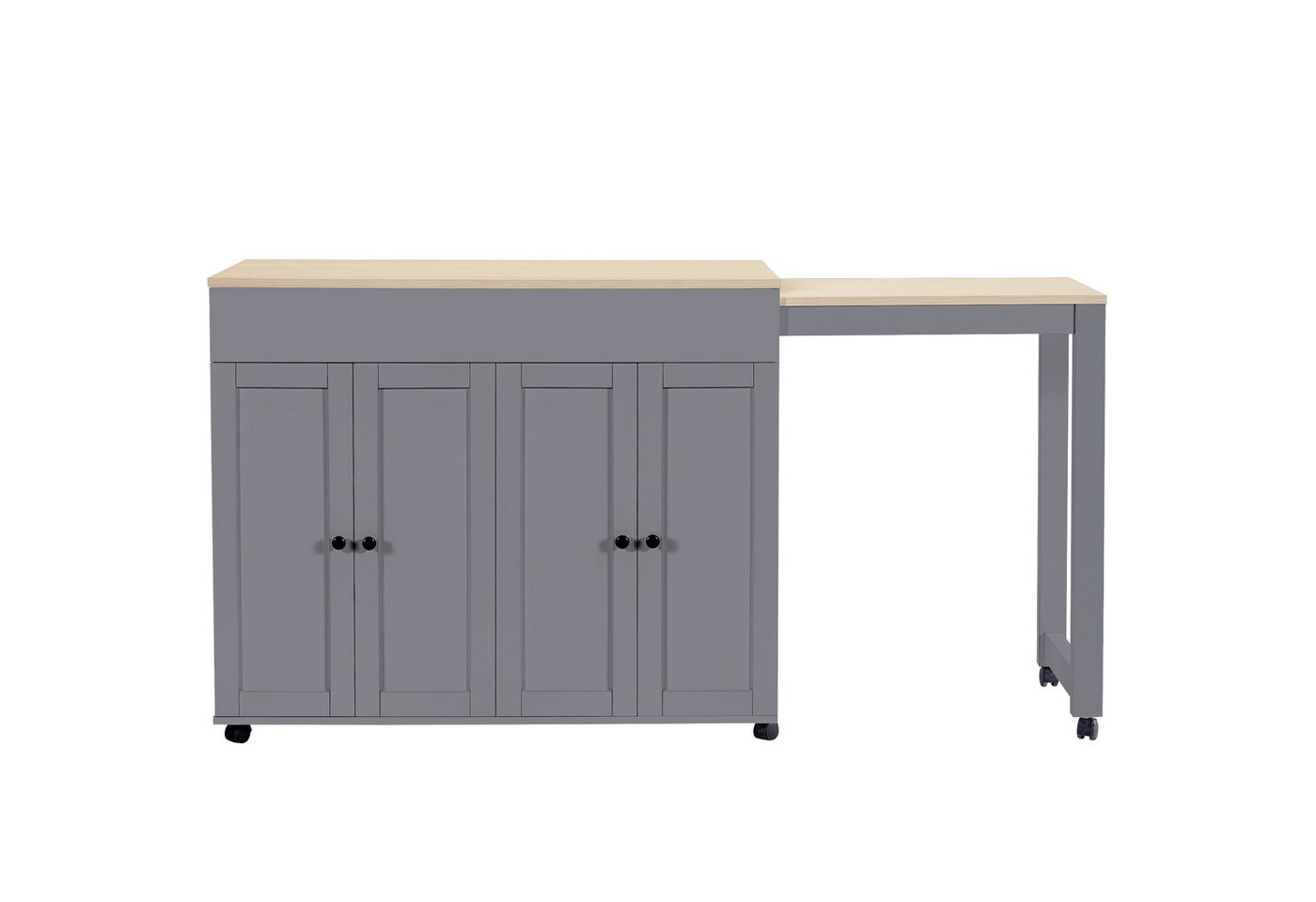 Gotagee Stehtisch Moderner ausziehbarer Stehtisch 118-180×50×94cm ausziehbarer Esstisch, mit sechs AblageflächenStehtisch Bistrotisch von Gotagee