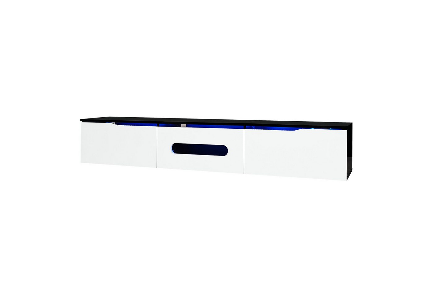 Gotagee TV-Schrank Highlight Fernsehschrank 180 cm Wohnzimmerschrank TV-Möbel TV-Lowboard Hochglanzoberfläche, mit 16-farbiger LED-Beleuchtung Gotagee TV-Schrank Highlight Fernsehschrank 180 cm Wohnzimmerschrank TV-Möbel TV-Lowboard Hochglanzoberfläche, mit 16-farbiger LED-Beleuchtung von Gotagee