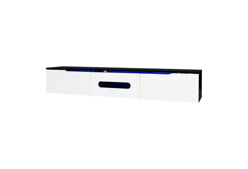 Gotagee TV-Schrank Highlight Fernsehschrank 180 cm Wohnzimmerschrank TV-Möbel TV-Lowboard Hochglanzoberfläche, mit 16-farbiger LED-Beleuchtung Gotagee TV-Schrank Highlight Fernsehschrank 180 cm Wohnzimmerschrank TV-Möbel TV-Lowboard Hochglanzoberfläche, mit 16-farbiger LED-Beleuchtung von Gotagee