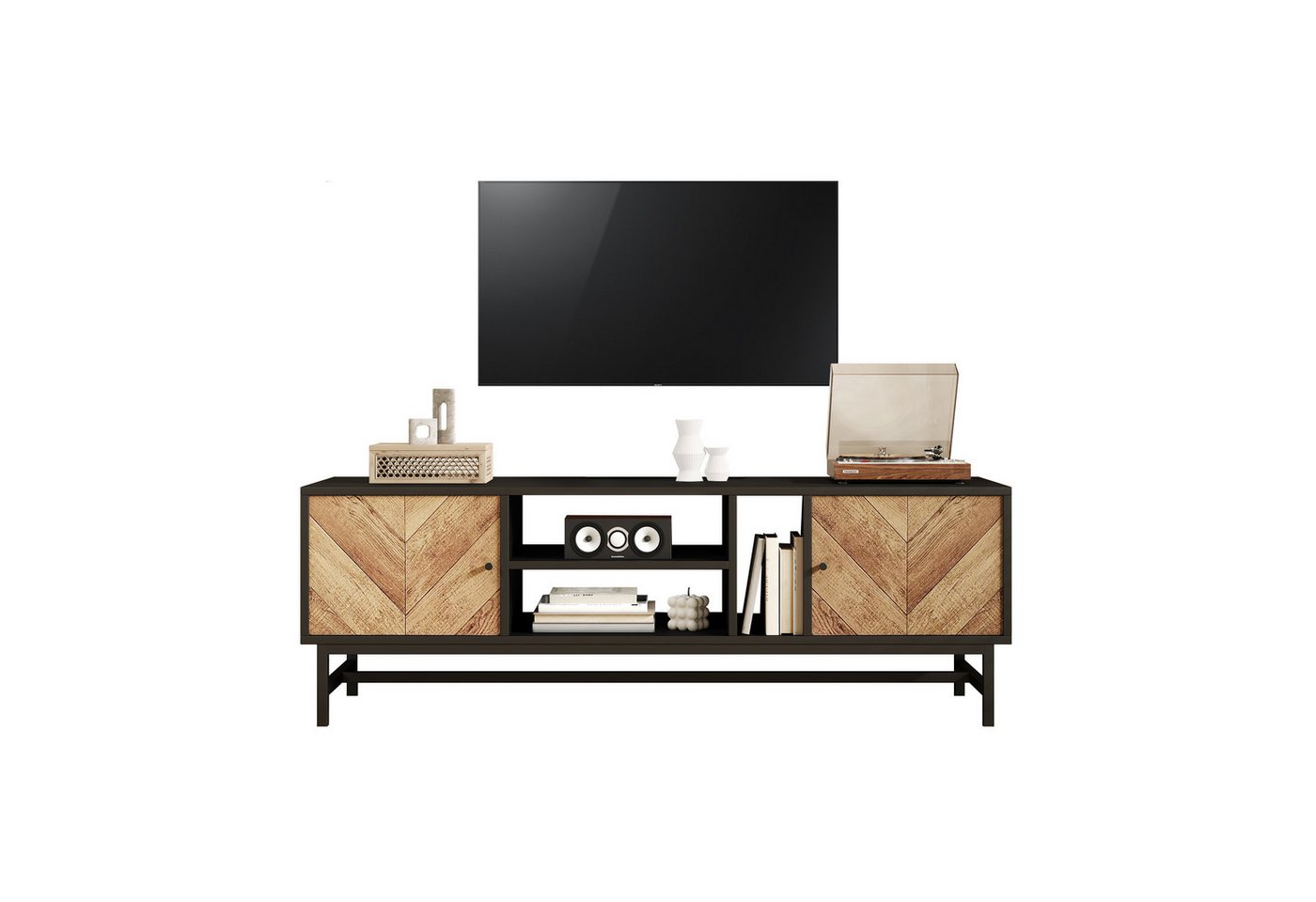 Gotagee TV-Schrank Modern TV-Lowboard vielseitigem Schließfächer Multifunktionsschränke von Gotagee