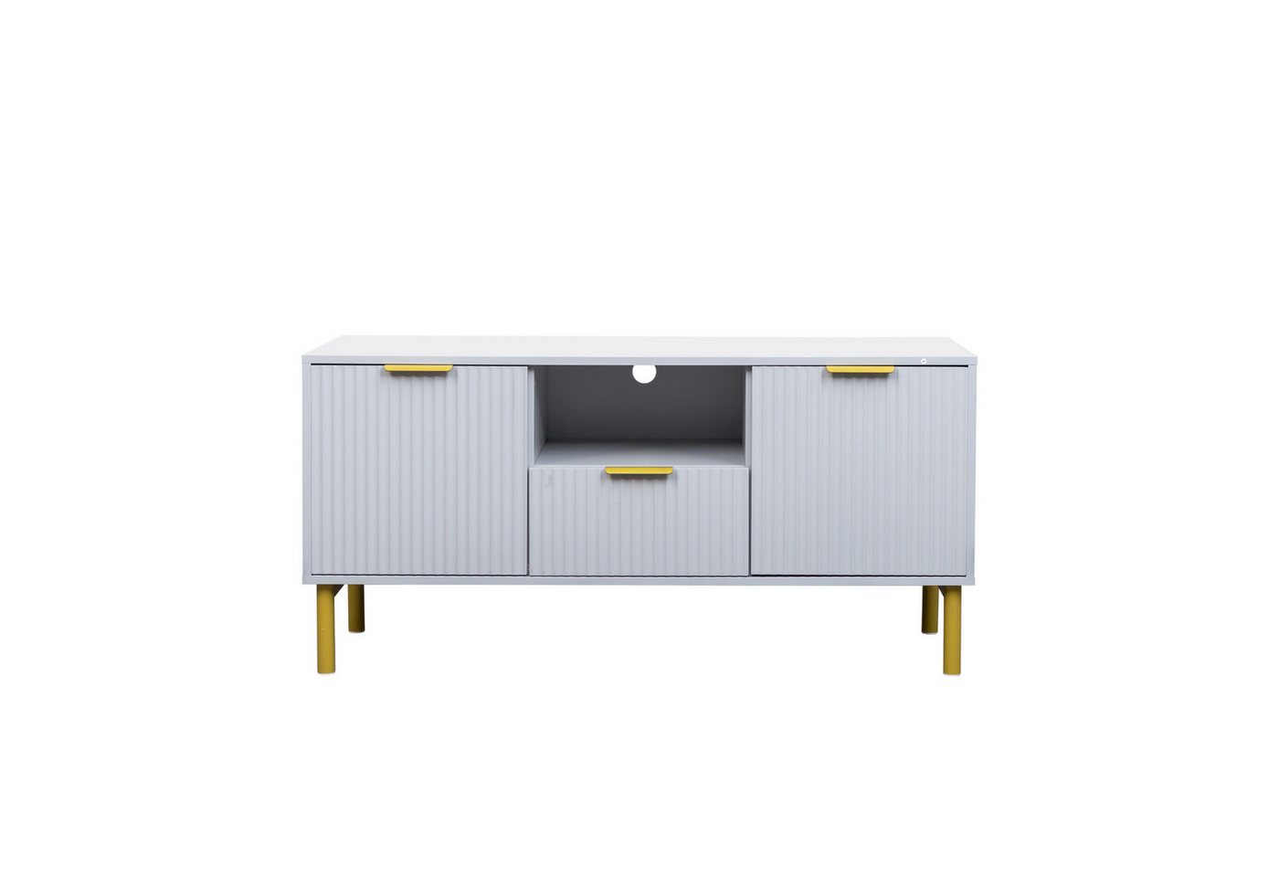 Gotagee TV-Schrank TV-Möbel 2 Türen 1 Schublade Wohnzimmerschränke 120x40x58 cm Mit Metallfüße, dreifache Gleitschiene Gotagee TV-Schrank TV-Möbel 2 Türen 1 Schublade Wohnzimmerschränke 120x40x58 cm Mit Metallfüße, dreifache Gleitschiene von Gotagee